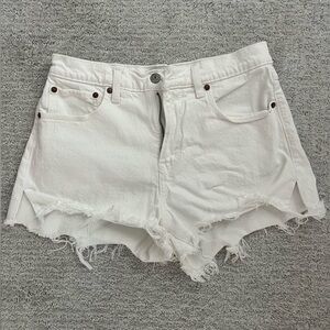 Abercrombie and Fitch White Denim Shorts